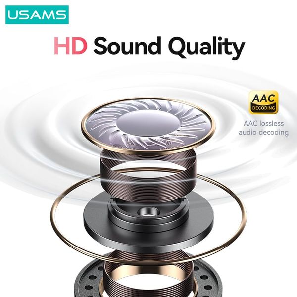 Tai Nghe Không Dây TWS USAMS TD22 (Bluetooth v5.3, Stereo Sound, 5H)