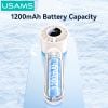 Quạt Cầm Tay USAMS ZB352 3W (Intelligent Digital Display, 1200mAh, 5-gear of Wind, 105° Foldable, 10398RPM)