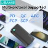 Pin Dự Phòng Tích Hợp Cáp Dây Rút Lightning USAMS CD225 10000mAh 20W (LED Display)