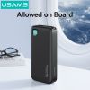 Pin Dự Phòng Tích Hợp Cáp Dây Rút Lightning USAMS CD225 10000mAh 20W (LED Display)