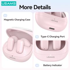 Tai Nghe Không Dây TWS USAMS TD22 (Bluetooth v5.3, Stereo Sound, 5H)