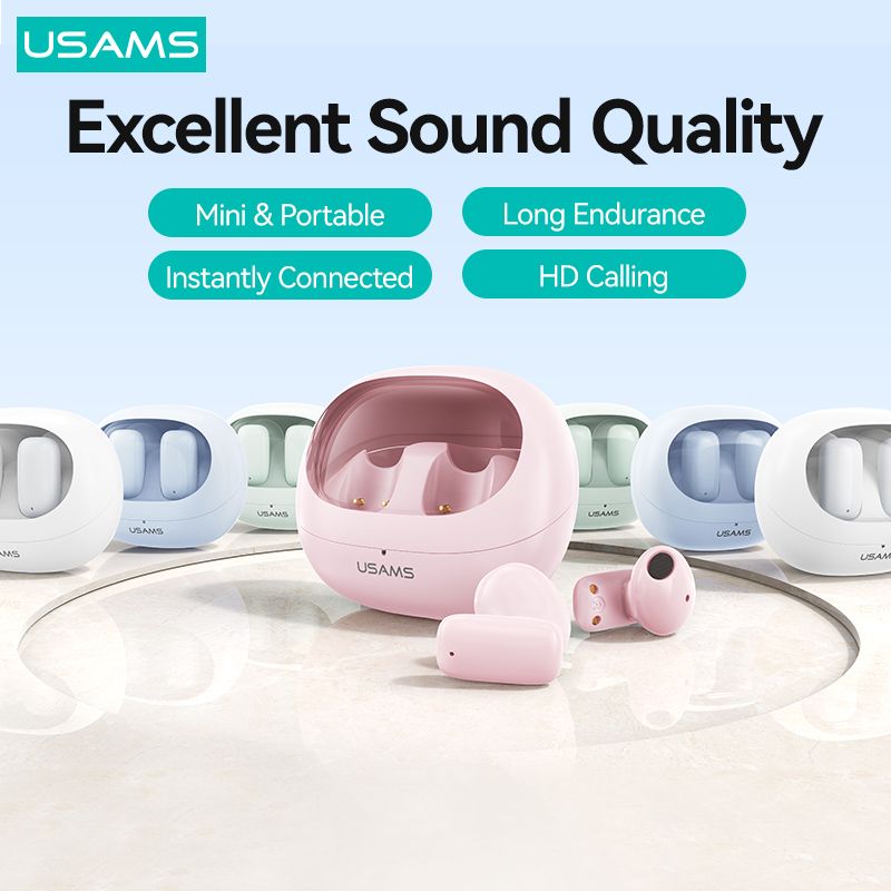 Tai Nghe Không Dây TWS USAMS TD22 (Bluetooth v5.3, Stereo Sound, 5H)