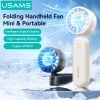 Quạt Cầm Tay USAMS ZB352 3W (Intelligent Digital Display, 1200mAh, 5-gear of Wind, 105° Foldable, 10398RPM)