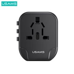Bộ Sạc Du Lịch USAMS CC173 T55 12W Dual USB-A Universal Travel Charger (US/UK/EU/CN Plug)