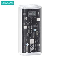 Pin Dự Phòng sạc nhanh nhỏ gọn USAMS CD189 9000mAh 20W (Digital Display, USB+Type-C port, Trong suốt, PD + QC3.0)