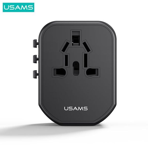 Bộ Sạc Du Lịch USAMS CC179 T59 Dual USB + Type-C PD 20W (US/UK/EU/CN Plug)