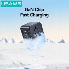 Củ Sạc Du Lịch 2C+1A USAMS CC308 17W (US/AU/UK/EU)