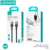 Cáp sạc nhanh USAMS SJ724 60W Type-C To Type-C Aluminum Alloy SY Series