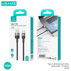 Cáp sạc nhanh USAMS SJ718 Type-C 3A Aluminum Alloy SY Series