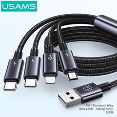 Cáp sạc đa năng USAMS SJ739 4In1 15W Aluminum Alloy Sufeng Series