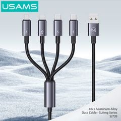 Cáp sạc đa năng USAMS SJ739 4In1 15W Aluminum Alloy Sufeng Series