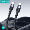 Cáp sạc nhanh USAMS SJ724 60W Type-C To Type-C Aluminum Alloy SY Series