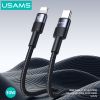 Cáp sạc nhanh USAMS SJ729 30W Type-C To Lightning Aluminum Alloy SY Series