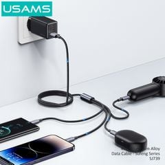 Cáp sạc đa năng USAMS SJ739 4In1 15W Aluminum Alloy Sufeng Series