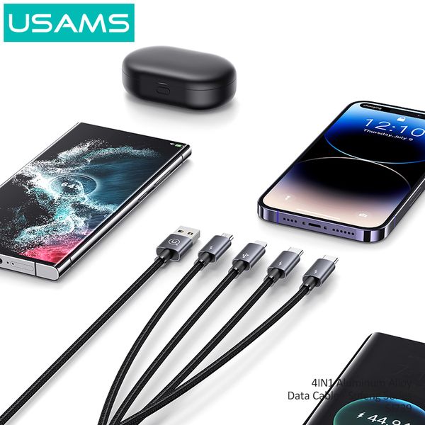 Cáp sạc đa năng USAMS SJ739 4In1 15W Aluminum Alloy Sufeng Series