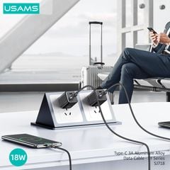 Cáp sạc nhanh USAMS SJ718 Type-C 3A Aluminum Alloy SY Series