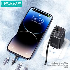 Cáp sạc đa năng USAMS SJ739 4In1 15W Aluminum Alloy Sufeng Series
