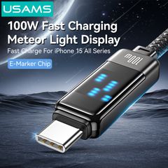 Cáp sạc nhanh USAMS SJ744 Type-C To Type-C 100W Zinc Alloy Meteor Series