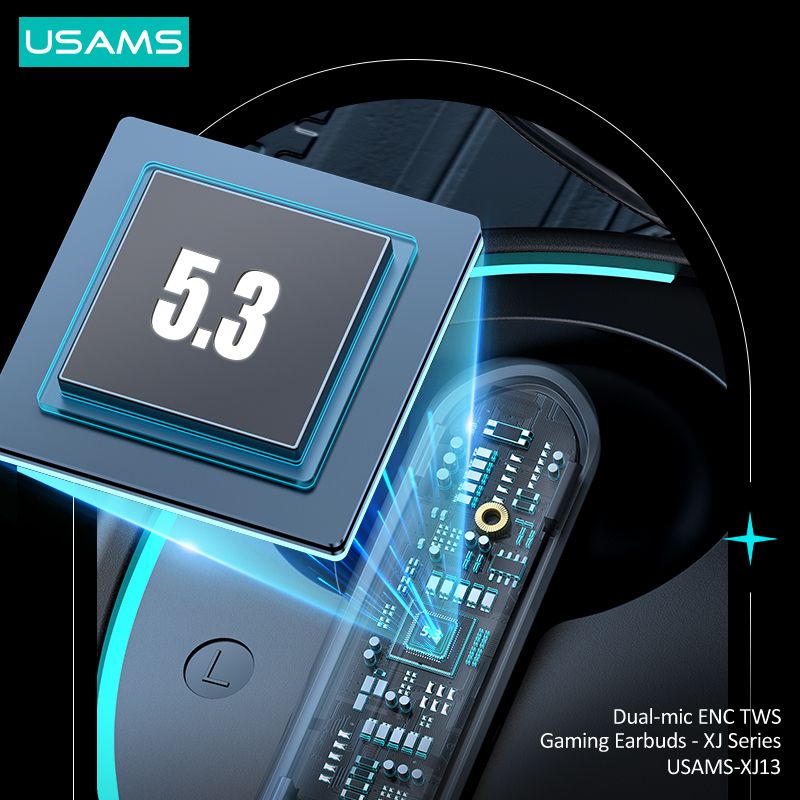 Tai nghe Bluetooth TWS USAMS XJ13 XJ Series (Bluetooth v5.3, 7H, ENC Dual Mic Noise Reduction)