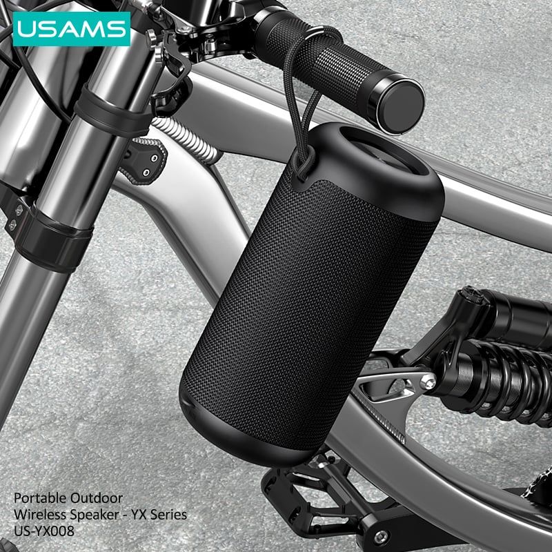 Loa Bluetooth Di Động USAMS YX008 10W (Bluetooth v5.0, 1800mAh, 360° Surround Stereo, IPX6)