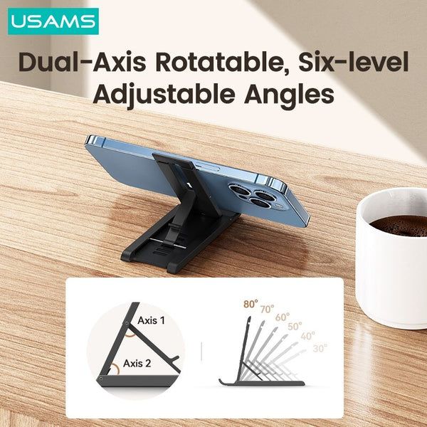 Đế giữ điện thoại xếp gọn USAMS ZJ070 Spring Folding Desktop Tablet/Phone Stand