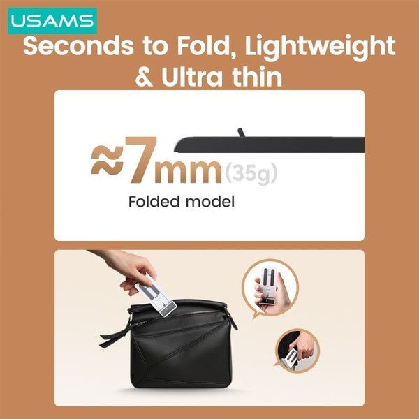 Đế giữ điện thoại xếp gọn USAMS ZJ070 Spring Folding Desktop Tablet/Phone Stand
