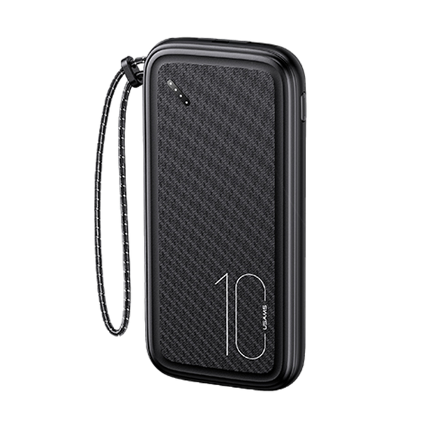 Pin Dự Phòng USAMS CD150 10000mAh 10W (Dual Input, Dual USB, Kèm Dây Đeo)