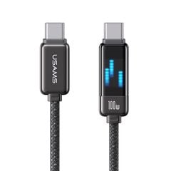 Cáp sạc nhanh USAMS SJ744 Type-C To Type-C 100W Zinc Alloy Meteor Series