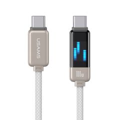 Cáp sạc nhanh USAMS SJ744 Type-C To Type-C 100W Zinc Alloy Meteor Series