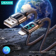 Cáp sạc nhanh USAMS SJ543 U78 Lightning Digital Display Charging & Data Cable