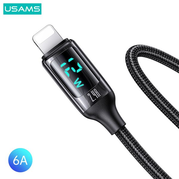Cáp sạc nhanh USAMS SJ543 U78 Lightning Digital Display Charging & Data Cable