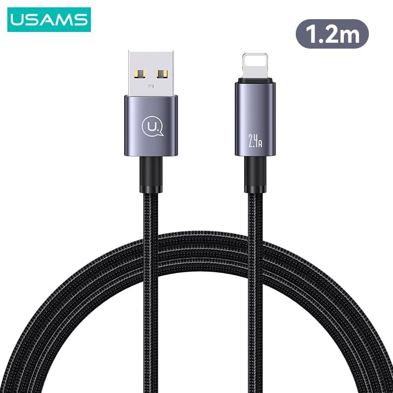 Cáp sạc nhanh USAMS SJ667 Lightning 2.4A Aluminum Alloy Sufeng Series