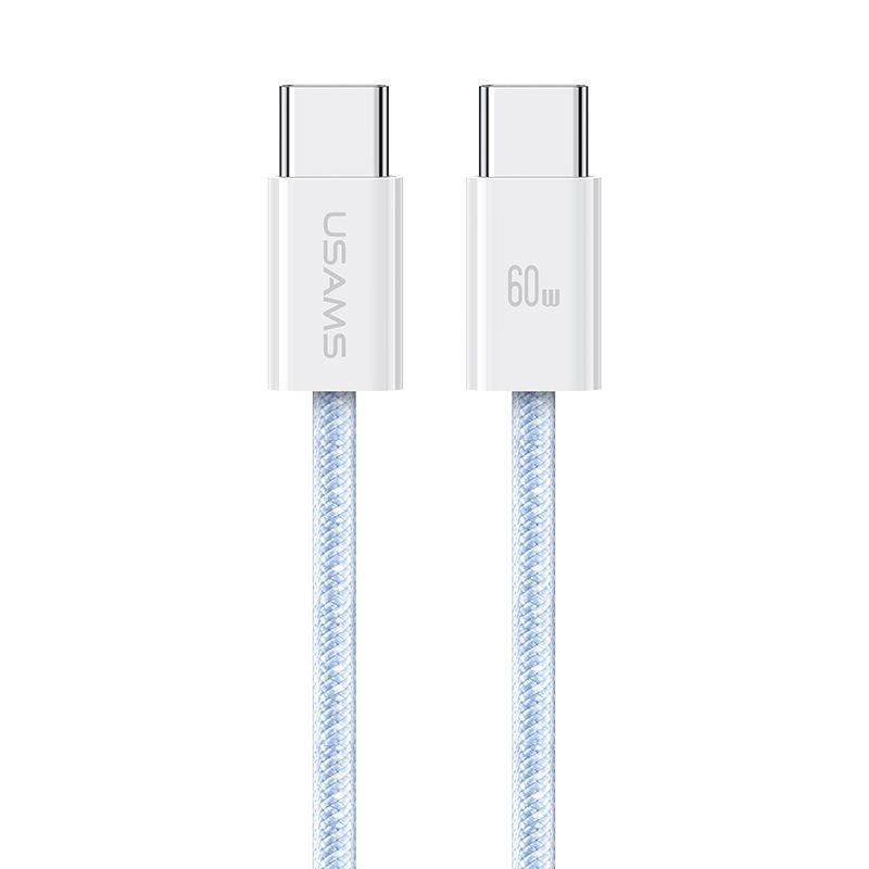 Cáp sạc nhanh USAMS SJ656 U86 PD60W Type-C To Type-C Rainbow Braided