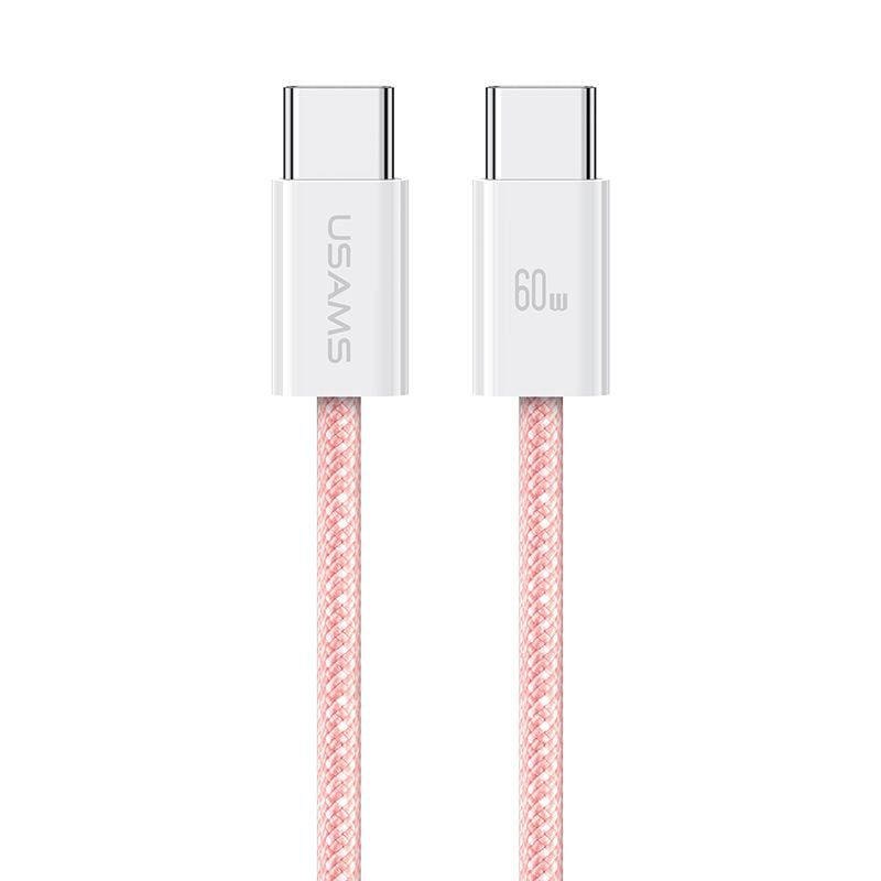 Cáp sạc nhanh USAMS SJ656 U86 PD60W Type-C To Type-C Rainbow Braided
