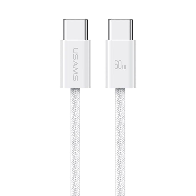 Cáp sạc nhanh USAMS SJ656 U86 PD60W Type-C To Type-C Rainbow Braided
