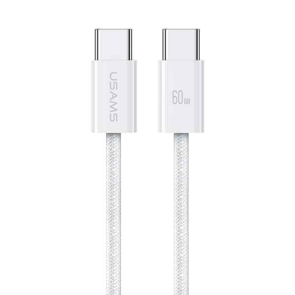 Cáp sạc nhanh USAMS SJ656 U86 PD60W Type-C To Type-C Rainbow Braided