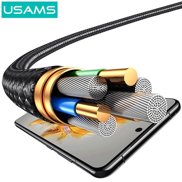 Cáp sạc đa năng USAMS SJ740 72W 2In1 Aluminum Alloy Sufeng Series