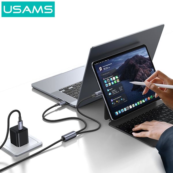 Cáp sạc đa năng USAMS SJ740 72W 2In1 Aluminum Alloy Sufeng Series