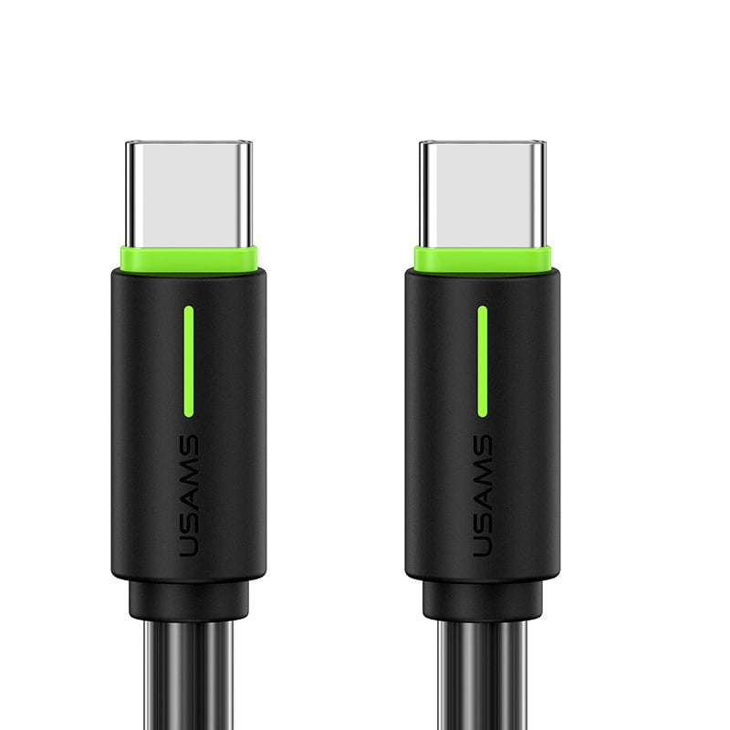 Cáp sạc USAMS SJ734 60W Type-C To Type-C Bicolor Charging & Data Cable --YU Series 1m Black ( SJ734USB01 )