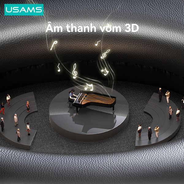 Tai Nghe Chụp Tai USAMS YH21 (Bluetooth v5.3, 500mAh, 70hrs, SNR ≥80dB, 3D Surround Sound)