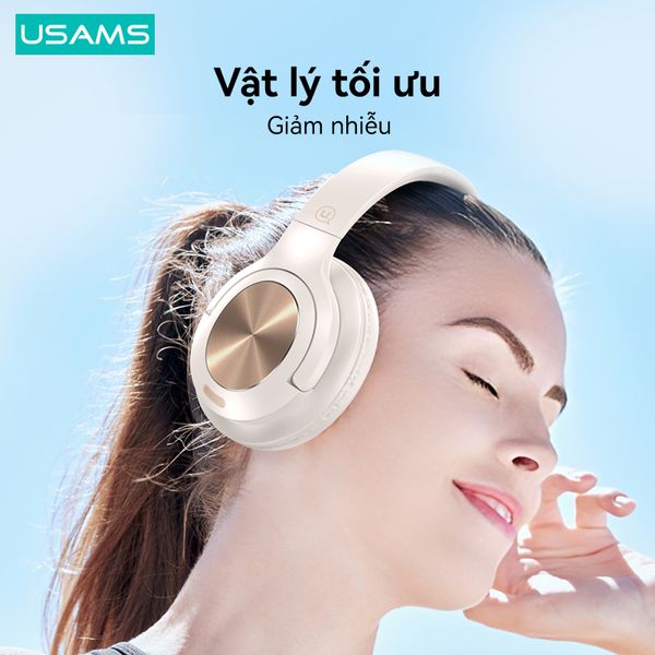 Tai Nghe Chụp Tai USAMS YH21 (Bluetooth v5.3, 500mAh, 70hrs, SNR ≥80dB, 3D Surround Sound)