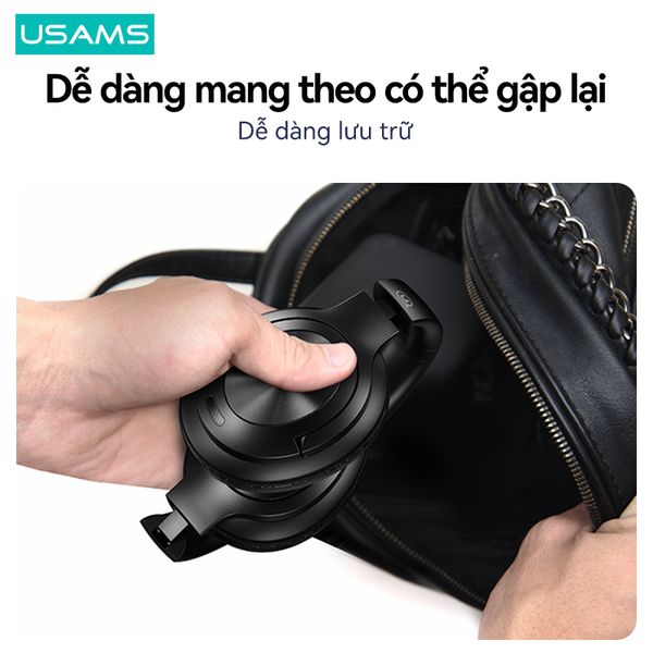 Tai Nghe Chụp Tai USAMS YH21 (Bluetooth v5.3, 500mAh, 70hrs, SNR ≥80dB, 3D Surround Sound)