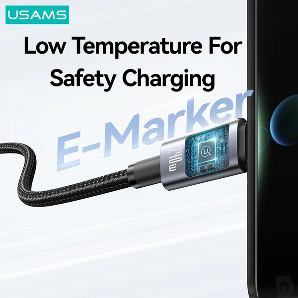 Cáp Sạc Nhanh 6 in 1 USAMS SJ737/SJ738 240W USB/Type-C sang M+L+C (480Mbps)