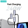 Cáp Sạc Nhanh 6 in 1 USAMS SJ737/SJ738 240W USB/Type-C sang M+L+C (480Mbps)
