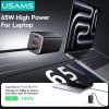 Củ Sạc Nhanh 2C+1A GaN USAMS CC273 65W (With Type-C Built-in cable)