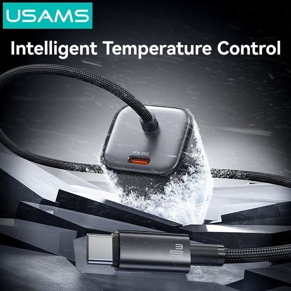 Củ Sạc Nhanh GaN USAMS CC271 30W (With Type-C Built-in cable)