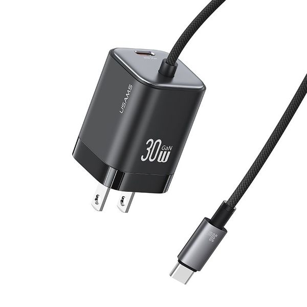 Củ Sạc Nhanh GaN USAMS CC271 30W (With Type-C Built-in cable)