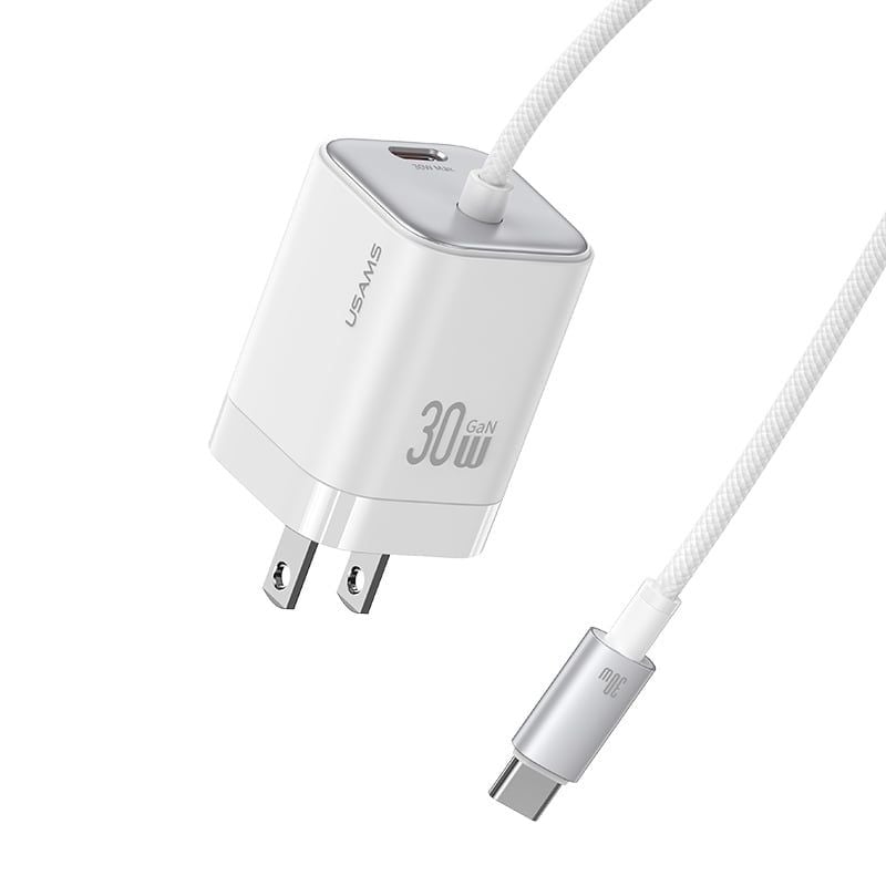 Củ Sạc Nhanh GaN USAMS CC271 30W (With Type-C Built-in cable)