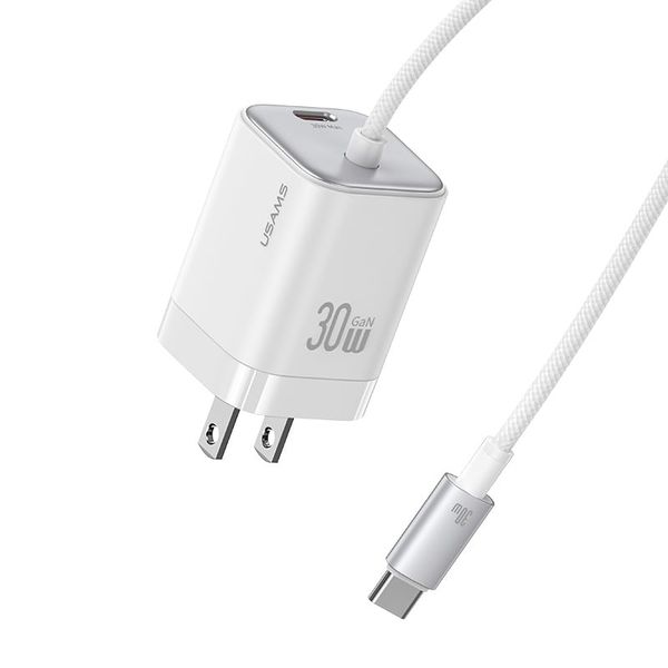 Củ Sạc Nhanh GaN USAMS CC271 30W (With Type-C Built-in cable)