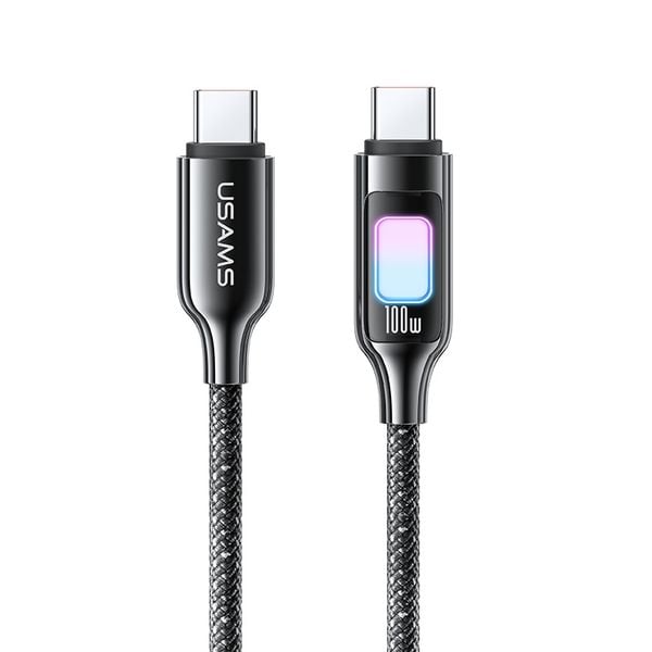 Cáp Sạc Nhanh C to C USAMS SJ750 100W (480Mbps, Colorful LED Light)